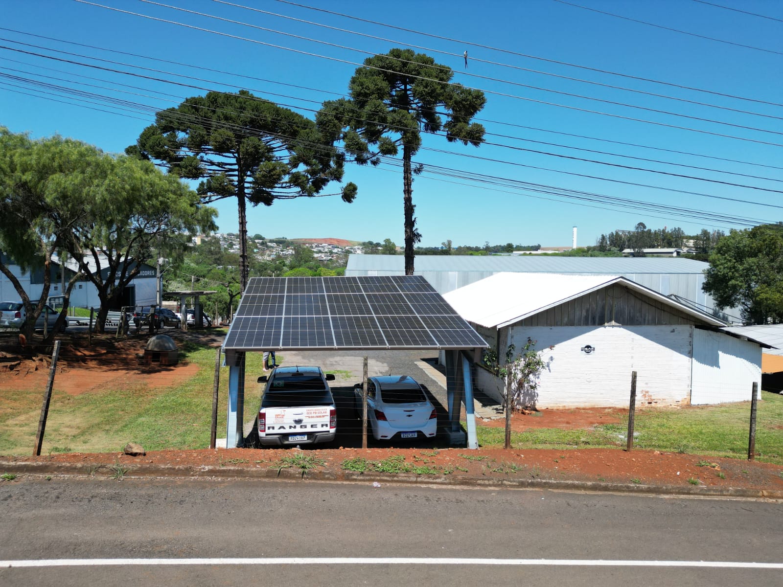 Estrutura solo para painéis solares
